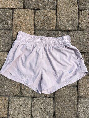 Nike Dri-Fit Lavender Running Shorts Smocked Waist